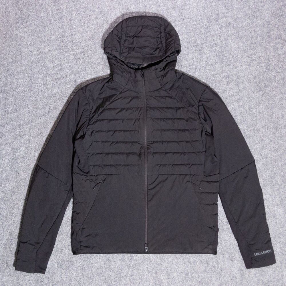 Lululemon Down For It All Hoodie Jacket 700 Goose Down Puffer Men's Large Black